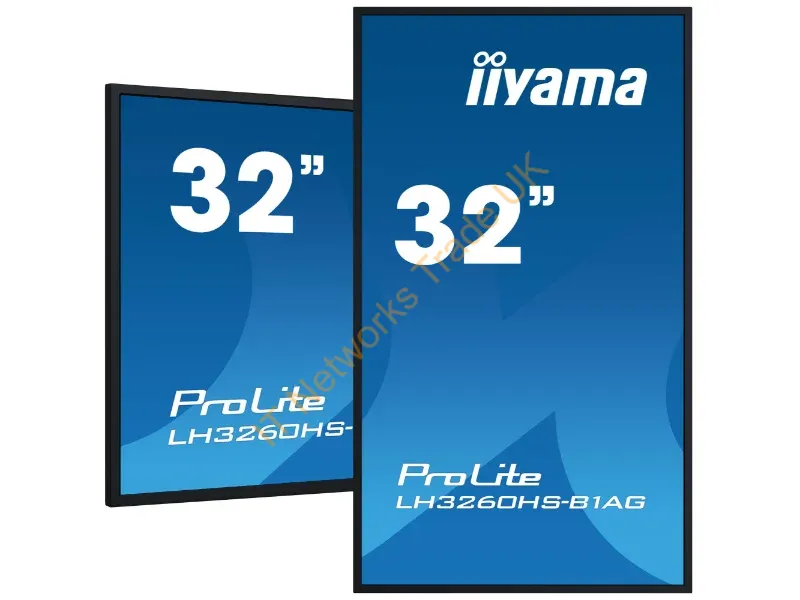 LH3260HS-B1AG - iiyama LH3260HS-B1AG Signage Display Digital A-board 80 cm (31.5") LED Wi-Fi 500 cd/m� Full HD Black Built-in processor Android 11 24/7