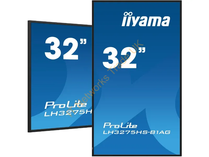 LH3275HS-B1AG - iiyama LH3275HS-B1AG Signage Display Digital signage flat panel 80 cm (31.5") LCD Wi-Fi 500 cd/m� Full HD Black Built-in processor Android 11 24/7