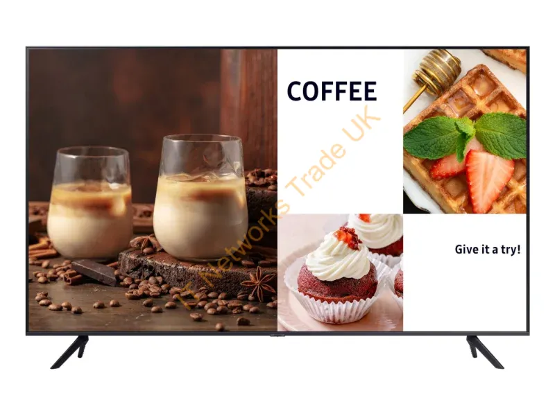LH43BECHLGKXXU - Samsung BE43C-H Digital signage flat panel 109.2 cm (43") LED Wi-Fi 4K Ultra HD Black Built-in processor Tizen 16/7