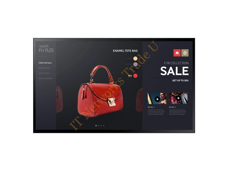 LH43PMFXTBC/EN - Samsung LH43PMFXTBC Interactive flat panel 43" LED Full HD Wi-Fi Black signage display LED TV