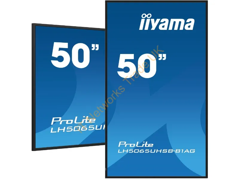 LH5065UHSB-B1AG - iiyama LH5065UHSB-B1AG Signage Display Digital signage flat panel 125.7 cm (49.5") LCD Wi-Fi 800 cd/m� 4K Ultra HD Black Built-in processor Android 11 24/7