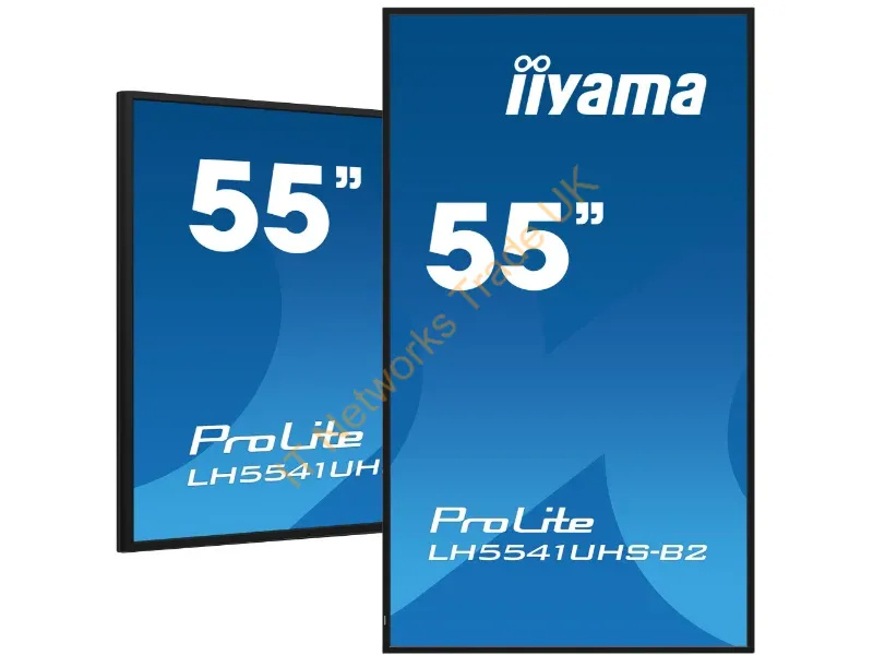 LH5541UHS-B2 - iiyama LH5541UHS-B2 Signage Display Kiosk design 138.7 cm (54.6") LCD 500 cd/m� 4K Ultra HD Black Built-in processor 24/7