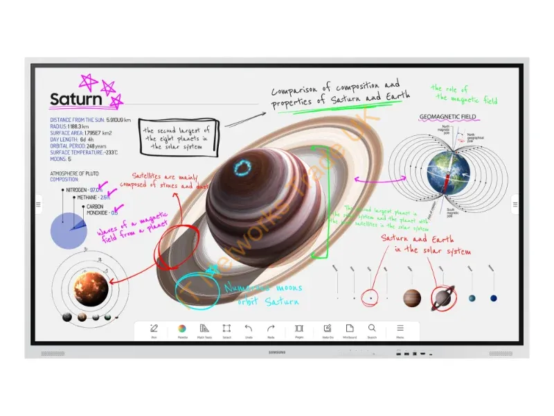 LH75WMBWLGCXEN - Samsung WM75B interactive whiteboard 190.5 cm (75") 3840 x 2160 pixels Touchscreen Grey, White