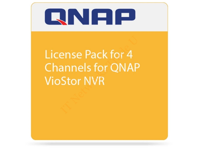LIC-CAM-NVR-4CH QNAP LIC-CAM-NVR-4CH License Pack for 4 Channels for QNAP Visitor NVR Software License