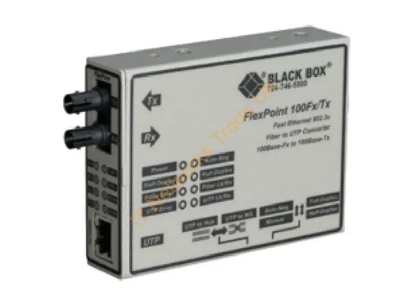 LMC213A-SMSC-R2 - Black Box Lmc213A-Smsc-R2 Network Media Converter 100 Mbit/S 1300 Nm Single-Mode Black, White
