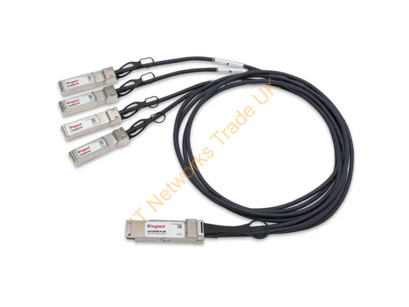 LN-Q40S10-P-2.5M - Legrand Ln-Q40S10-P-2.5M Infiniband/Fibre Optic Cable 98.4" (2.5 M) Qsfp+ 4 X Sfp+ Black