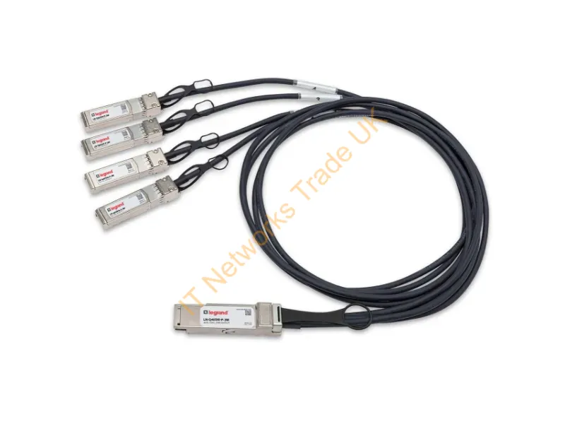 LN-Q40S10-P-2M - Legrand Ln-Q40S10-P-2M Infiniband/Fibre Optic Cable 78.7" (2 M) Qsfp+ 4 X Sfp+ Black