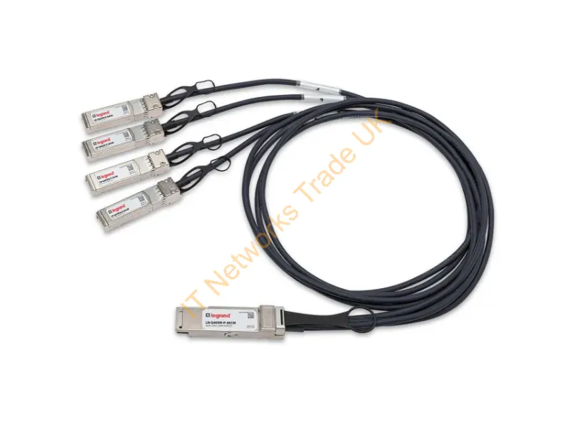 LN-Q40S10-P-50CM - Legrand Ln-Q40S10-P-50Cm Infiniband/Fibre Optic Cable 19.7" (0.5 M) Qsfp+ 4 X Sfp+ Black