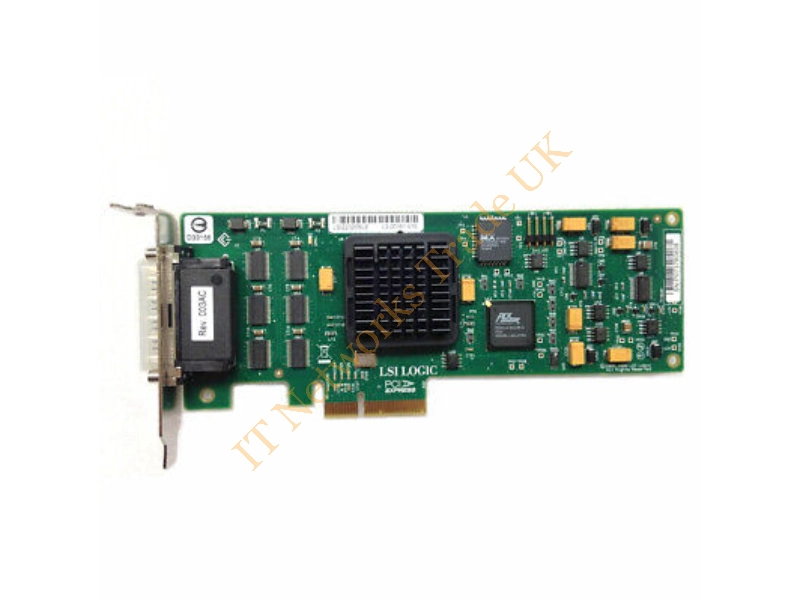 LSI00154 LSI Logic Single Channel PCI-Express Low Profile 1 Internal + 1 Ext Ultra-320 SCSI Host Bus Adapter RAID Controller Storage
