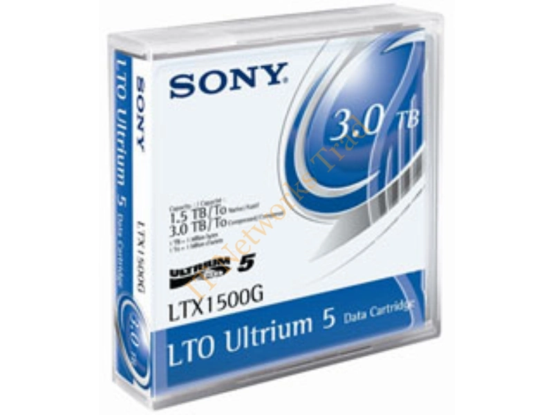 LTX1500G Sony LTX1500G LTO Ultrium 5 Data Cartridge LTO Ultrium LTO-5 1.5TB (Native) / 3TB (Compressed) Tape Media Storage