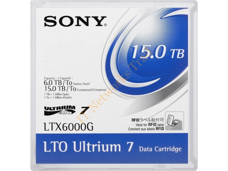 LTX6000G Sony LTO-7 Ultrium 6/15TB Data Cartridge Tape Media Storage