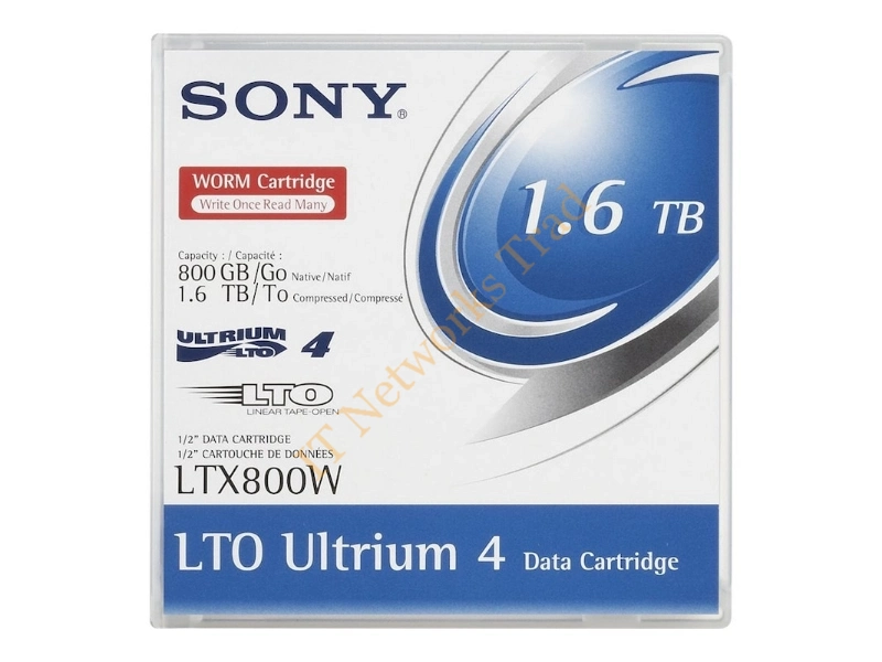 LTX800W Sony LTX800W LTO Ultrium 4 WORM Data Cartridge LTO Ultrium LTO-4 800 GB (Native) / 1.60 TB (Compressed) Tape Media Storage