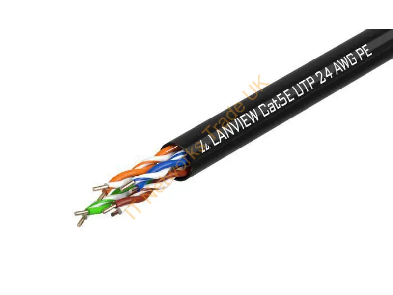 LVN122149 - Lanview LVN122149 networking cable Black 305 m Cat5e U/UTP (UTP)