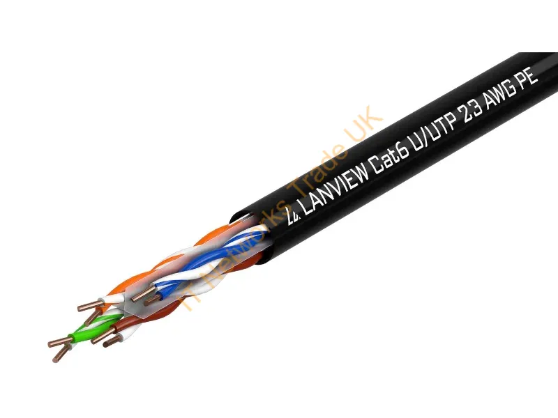 LVN122151 - Lanview LVN122151 networking cable Black 305 m Cat6 U/UTP (UTP)