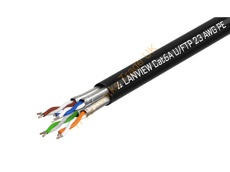 LVN122445 - Lanview LVN122445 networking cable Black 500 m Cat6a U/FTP (STP)