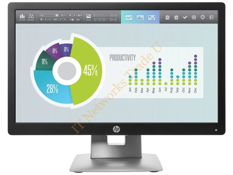 M1F41AA#ABB - HP EliteDisplay E202 20" LED Black, Silver computer monitor