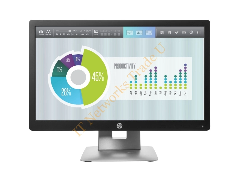 M1F41AA#ABU - HP EliteDisplay E202 20" LED Black, Silver computer monitor