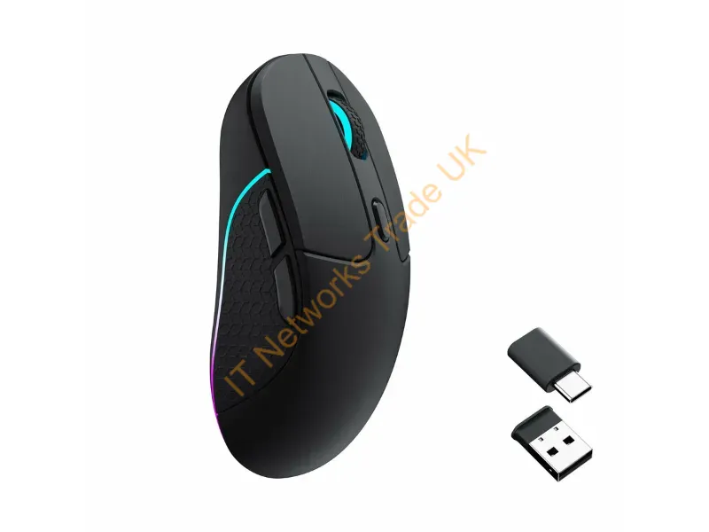 M3-A1 - Strategic Sourcing Keychron M3 Wireless Mouse, Paw3395 Sensor, Up To 26,000 Dpi, 2.4 Ghz/Bluetooth 5.1, Black