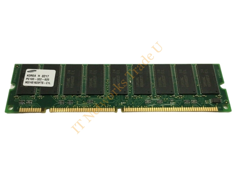 M374S1623FTS-C7A Samsung 128MB 133MHz PC133 ECC Unbuffered CL3 168-Pin DIMM Memory Module Server Memory
