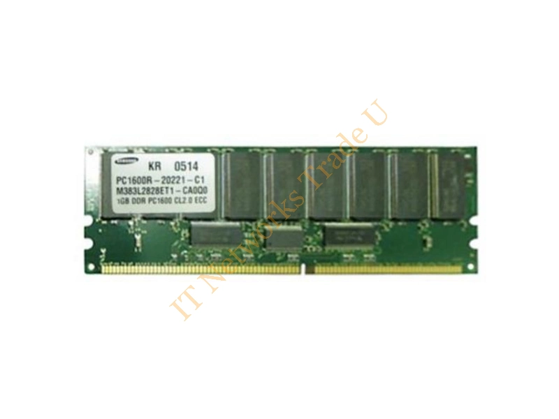 M383L2828ET1-CA0Q0 Samsung 1GB DDR-200MHz PC1600 ECC Registered CL2 184-Pin DIMM Memory Module Server Memory