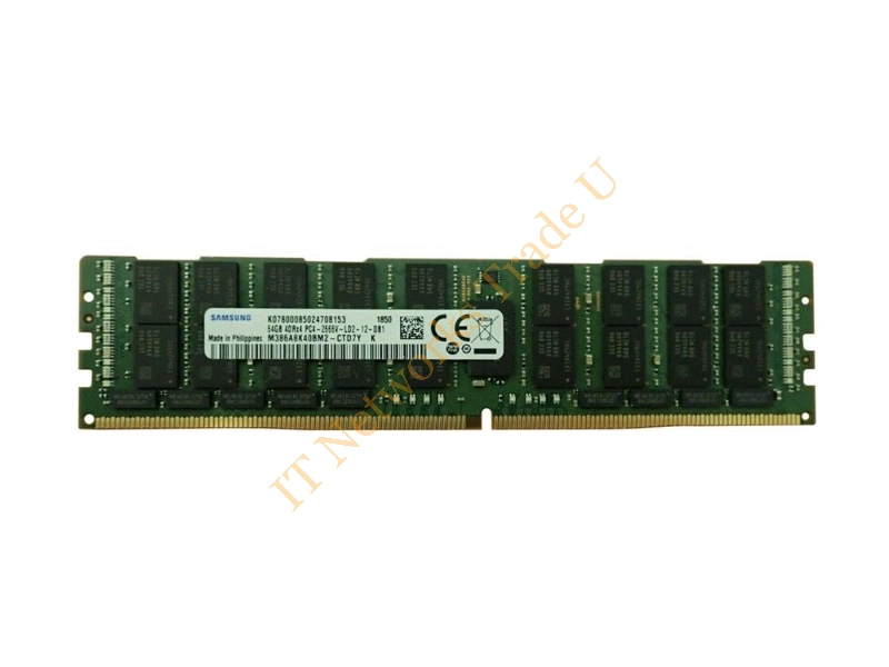 M386A8K40BM2-CTD7Y Samsung 64GB DDR4-2666MHz PC4-21300 ECC Registered CL19 288-Pin DIMM Quad Rank 1.2V Memory Module Server Memory