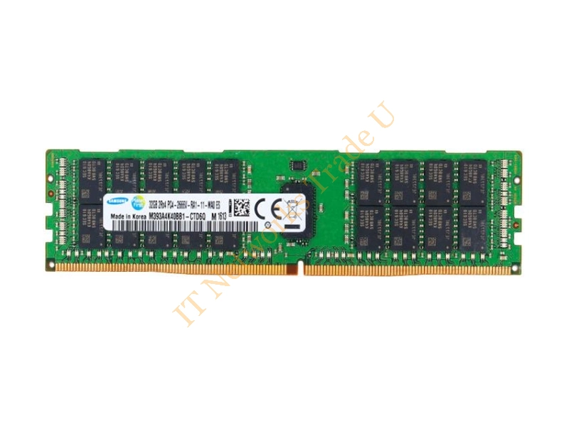 M393A4K40BB1-CTD6Q Samsung 32GB DDR4-2666MHz PC4-21300 ECC Registered CL19 288-Pin DIMM 1.2V Dual Rank Memory Module Server Memory
