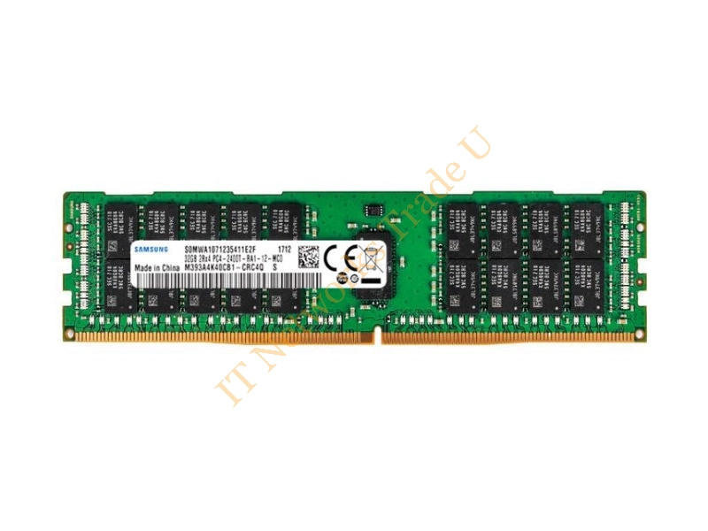 M393A4K40CB1-CRC4Q Samsung 32GB DDR4-2400MHz PC4-19200 ECC Registered CL17 288-Pin DIMM 1.2V Dual Rank Memory Module Server Memory