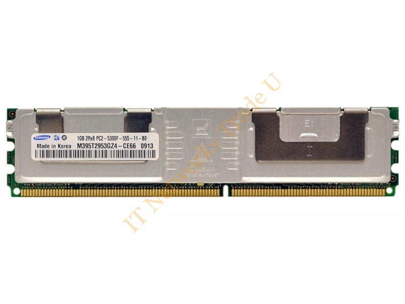 M395T2953GZ4-CE66 Samsung 1GB DDR2-667MHz PC2-5300 ECC Fully Buffered CL5 240-Pin DIMM Dual Rank Memory Module Server Memory