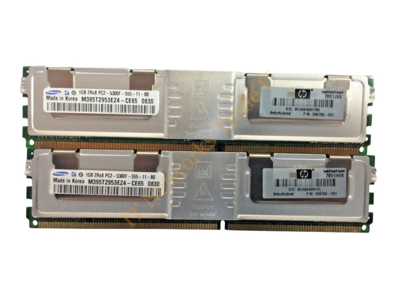 M395T2953GZ4-CE76 Samsung 1GB DDR2-800MHz PC2-6400 ECC Fully Buffered CL5 240-Pin DIMM Dual Rank Memory Module Server Memory