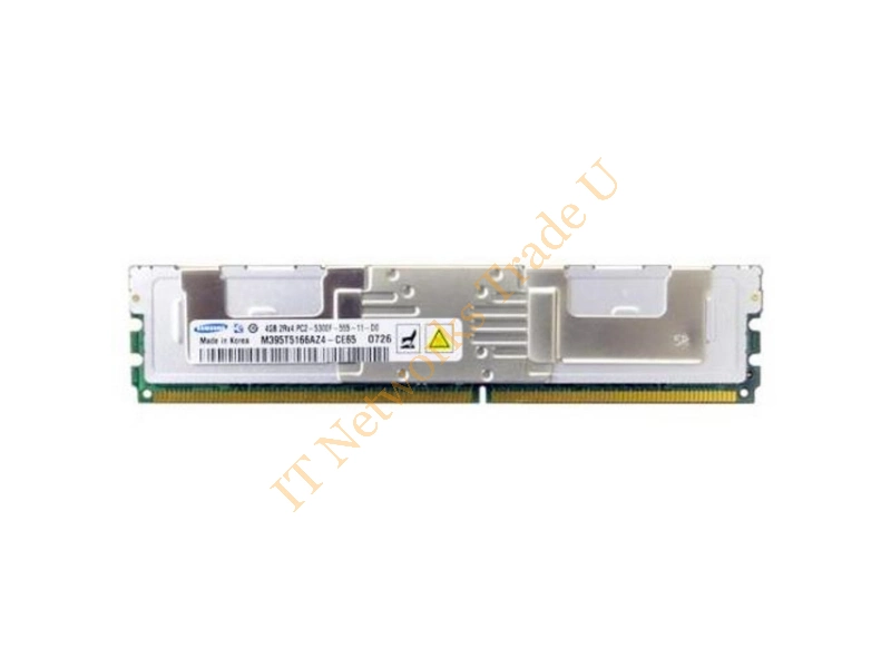 M395T5163QZ4-YE680 Samsung 4GB DDR2-667MHz PC2-5300 ECC Fully Buffered CL5 240-Pin DIMM 1.55V Low Voltage Quad Rank Memory Module Server Memory
