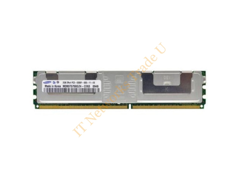 M395T5263AZ4-CE66 Samsung 4GB DDR2-667MHz PC2-5300 ECC Fully Buffered CL5 240-Pin DIMM Dual Rank Memory Module Server Memory