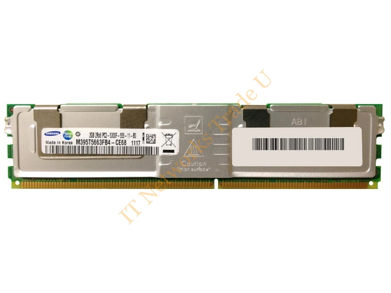 M395T5663FB4-CE68 Samsung 2GB DDR2-667MHz PC2-5300 ECC Fully Buffered CL5 240-Pin DIMM Dual Rank Memory Module Server Memory