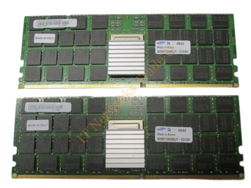 M396T2G60QJT-CCCM1 Samsung 16GB Kit (2 X 8GB) DDR2-667MHz PC2-5300 ECC Fully Buffered CL5 240-Pin DIMM Dual Rank Memory Server Memory