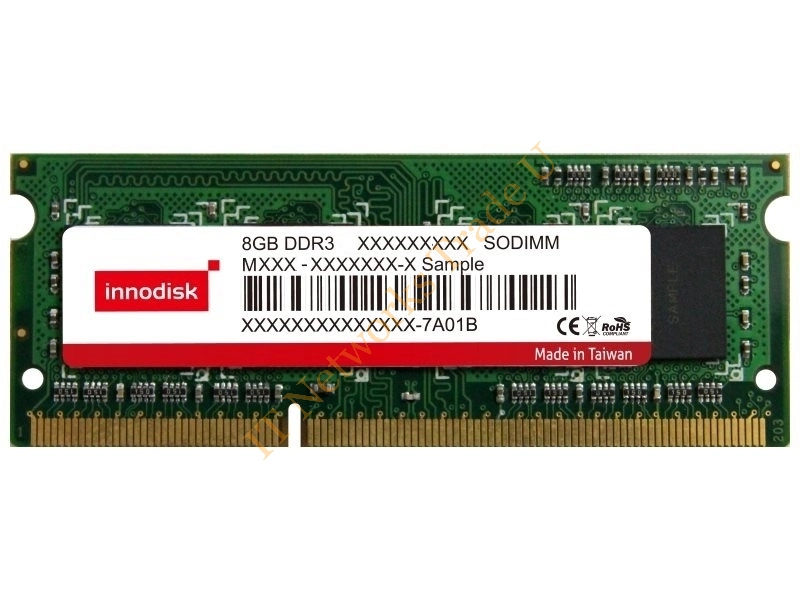 M3S0-8GHSDCN9 Innodisk 8GB DDR3-1333MHz PC3-10600 non-ECC Unbuffered 204-Pin SoDimm Dual Rank Memory Module Laptop Memory