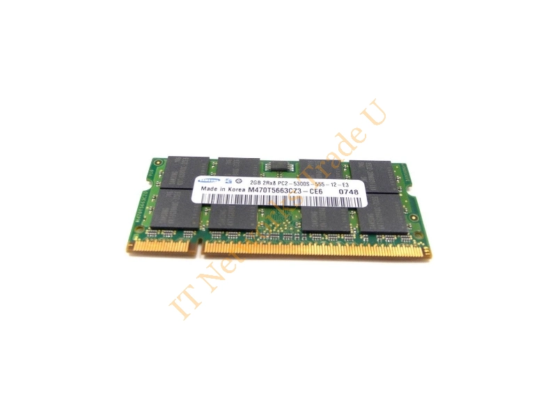 M470T5267AZ3-CE600 Samsung 4GB DDR2-667MHz PC2-5300 non-ECC Unbuffered CL5 200-Pin SoDimm Dual Rank Memory Module Laptop Memory