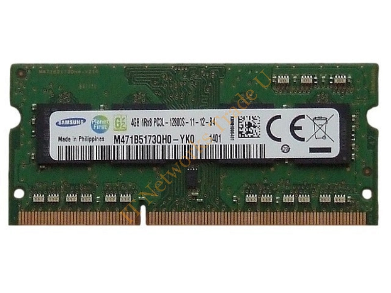 M471B5173QH0-CK0 Samsung 4GB DDR3-1600MHz PC3-12800 non-ECC Unbuffered CL11 204-Pin SoDimm Single Rank Memory Module Laptop Memory