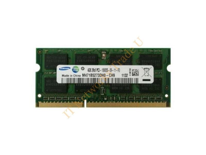 M471B5273DH0-CH900 Samsung 4GB DDR3-1333MHz PC3-10600 non-ECC Unbuffered CL9 204-Pin SoDimm Dual Rank Memory Module Laptop Memory
