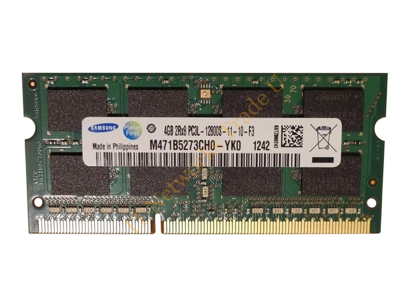 M471B5273DH0-YK0 Samsung 4GB DDR3-1600MHz PC3-12800 non-ECC Unbuffered CL11 204-Pin SoDimm 1.35V Low Voltage Dual Rank Memory Module Laptop Memory