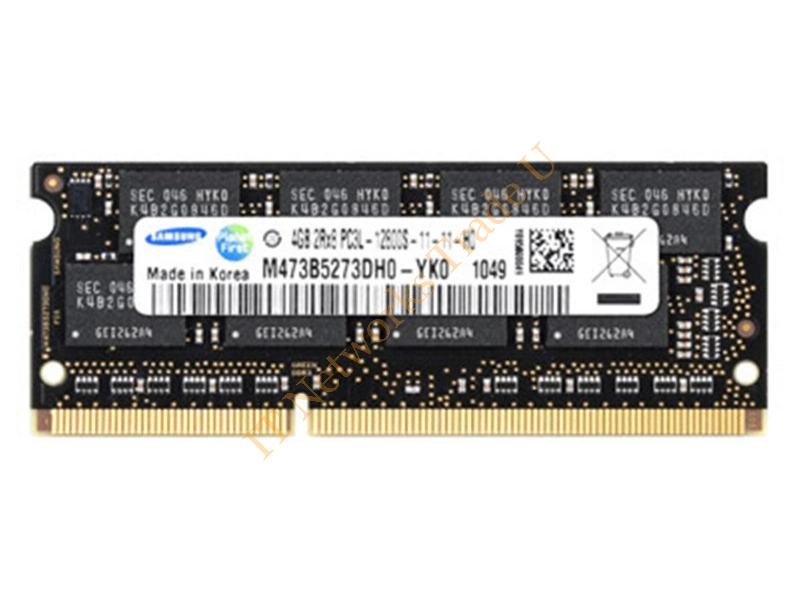 M473B5273DH0-YK0 Samsung 4GB DDR3-1600MHz PC3-12800 non-ECC Unbuffered CL11 204-Pin SoDimm 1.35V Low Voltage Dual Rank Memory Module Laptop Memory