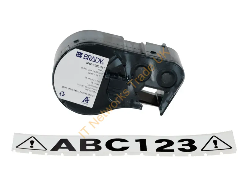 M4C-1000-351 - Brady People Id M4C-1000-351 Printer Label Black, White Self-Adhesive Printer Label
