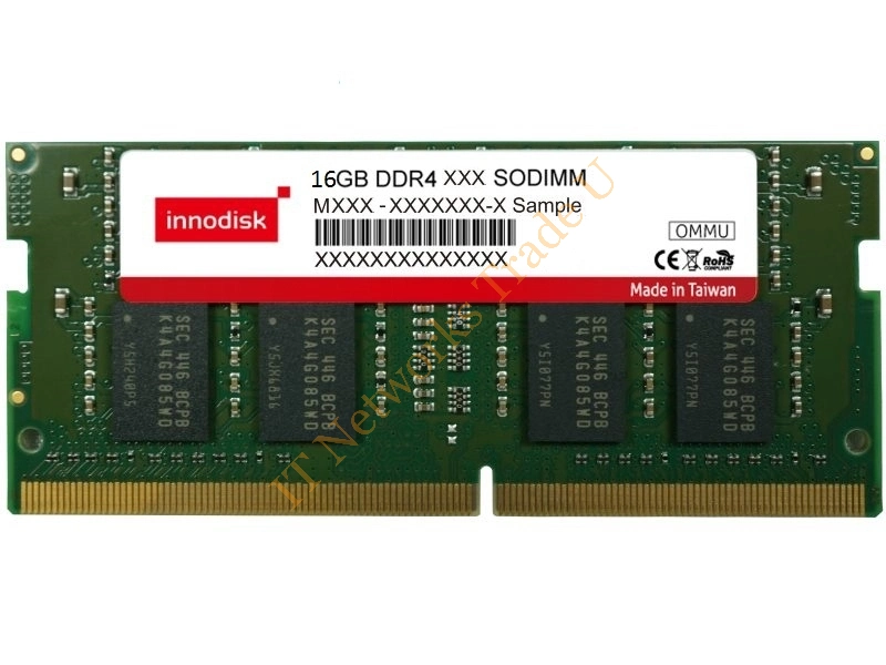 M4D0-AGS1QCRG Innodisk 16GB DDR4-2400MHz PC4-19200 ECC Unbuffered CL17 260-Pin SoDimm 1.2V Dual Rank Memory Module Laptop Memory