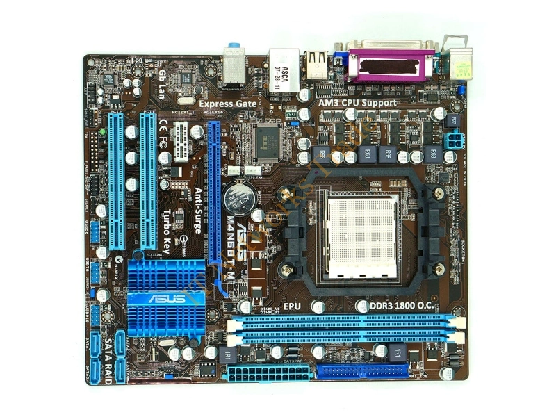 M4N68T-M ASUS Nvidia GeForce 7025 / nForce 630a DDR3 2-Slot Micro-ATX System Board Socket AM3 Desktop Motherboard