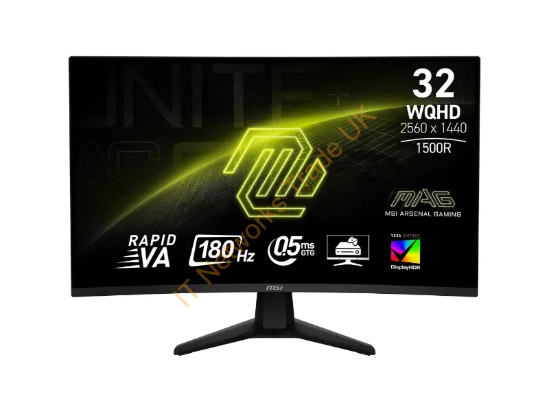 MAG32CQ6F - Msi Mag 32Cq6F Computer Monitor 31.5" 2560 X 1440 Pixels Wide Quad Hd Black