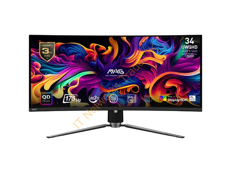 MAG341CQPQDOLED - Msi Mag 341Cqp Qd-Oled Computer Monitor 34" 3440 X 1440 Pixels Ultrawide Quad Hd Black