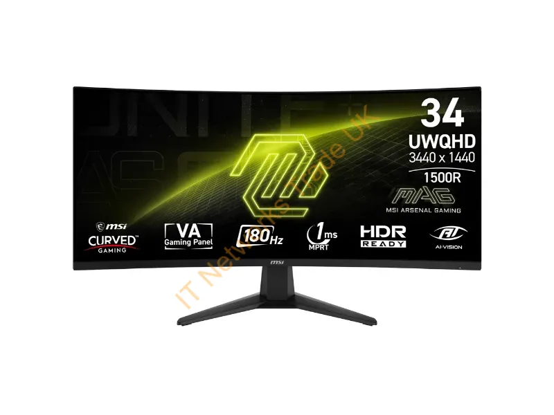 MAG346CQ - Msi Mag 346Cq Computer Monitor 34" 3440 X 1440 Pixels Ultrawide Dual Quad Hd Lcd Black