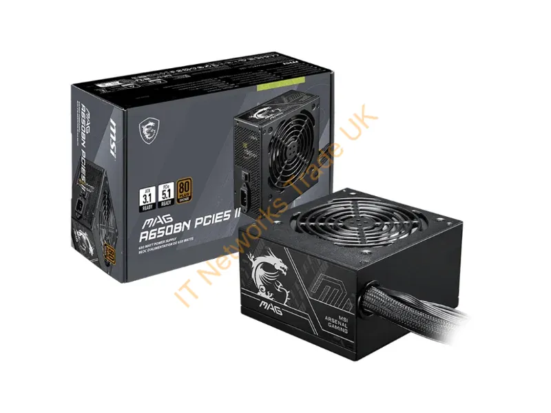 MAGA650BNPCIE5II - MSI MAG A650BN PCIE5 II power supply unit 650 W 20+4 pin ATX ATX Black