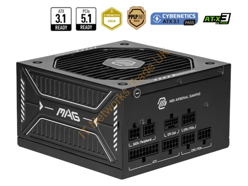 MAGA750GLSPCIE5 - Msi Mag A750Gls Pcie5 Power Supply Unit 750 W 24-Pin Atx Atx Black