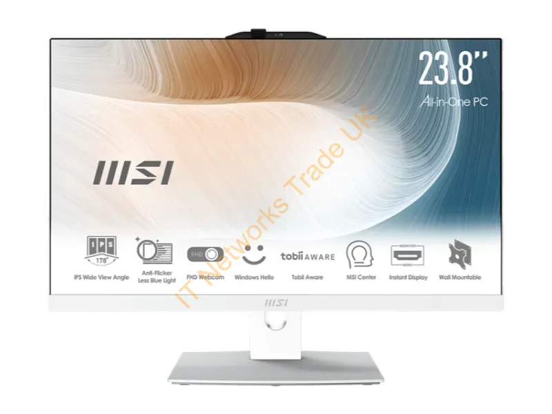 MAM242TP12M056 - Msi Modern 12M-056Us Intel Core I5 I5-1240P 23.8" 1920 X 1080 Pixels Touchscreen 8 Gb Ddr4-Sdram 256 Gb Ssd All-In-One Pc Windows 11 Home Wi-Fi 6 (802.11Ax) White