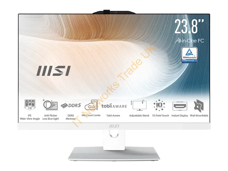 MAM242TP1M1097 - Msi Modern Am242Tp 1M-1097Us Intel Core 5 120U 23.8" 1920 X 1080 Pixels Touchscreen All-In-One Pc 16 Gb Ddr5-Sdram 1 Tb Ssd Windows 11 Home Wi-Fi 6E (802.11Ax) White