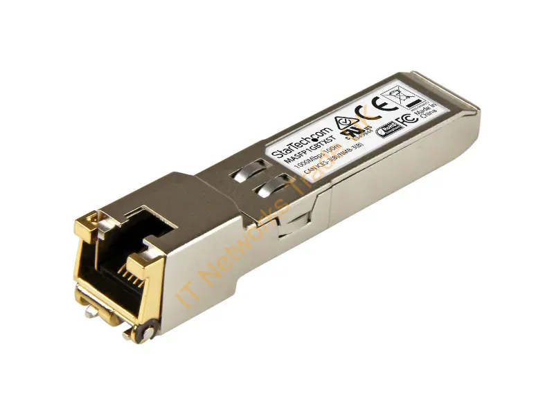 MASFP1GBTXST StarTech Gigabit Ethernet Connections With This 1000base-T SFP Transceiver Module
